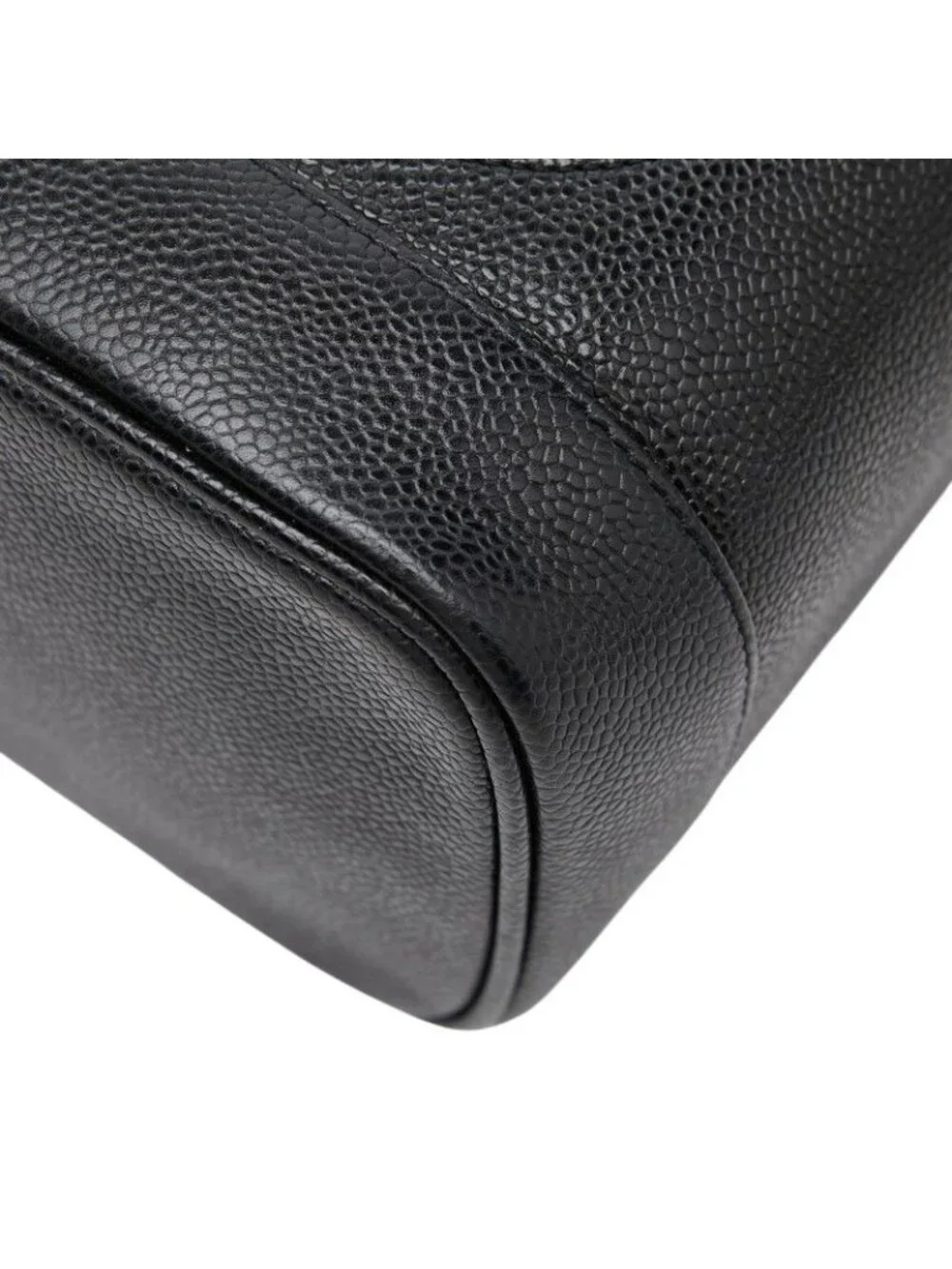 Chanel CC Logo Vanity Bag Handbag Black Caviar Leather - Picture 4 of 10
